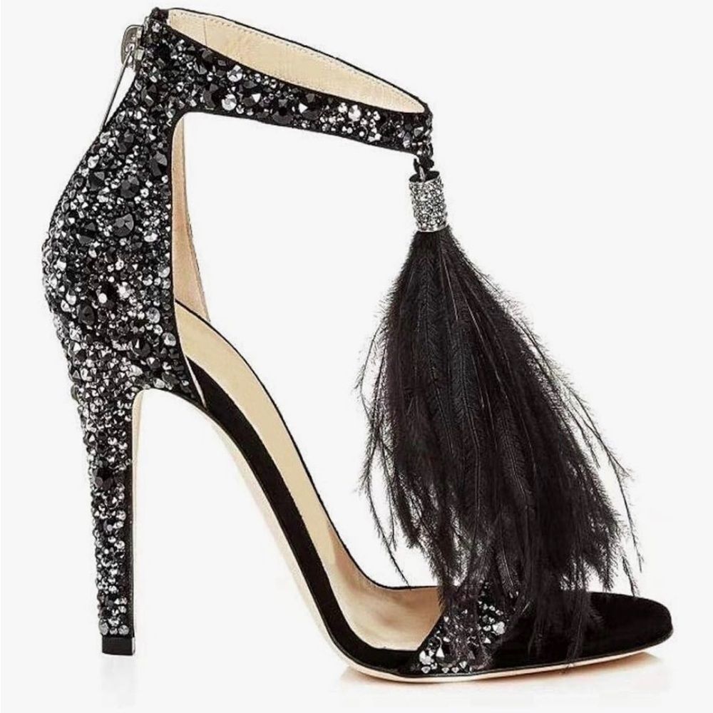 Hinyyrin Rhinestone High Heels size 6